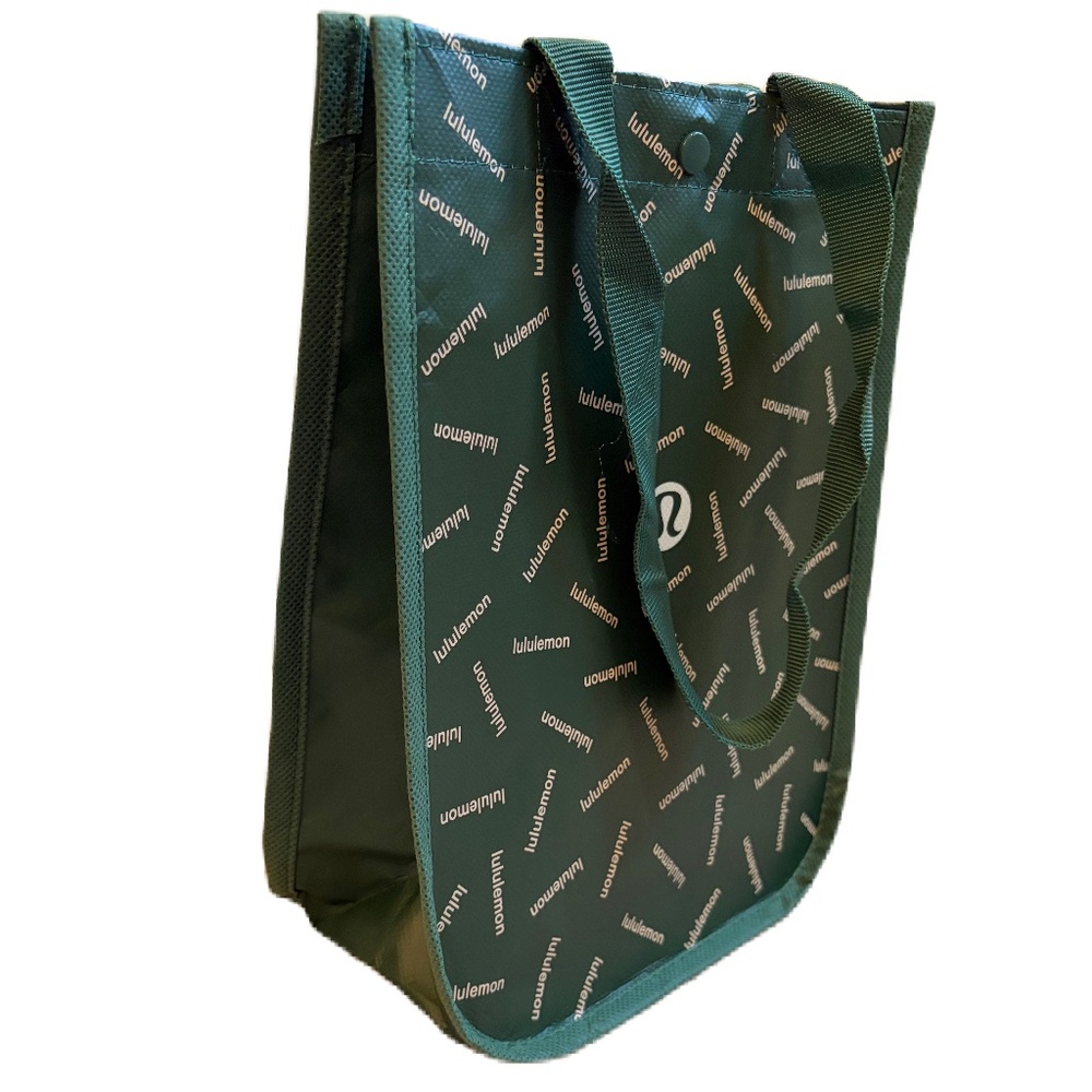 Lululemon shopping tote bag green gold Small
